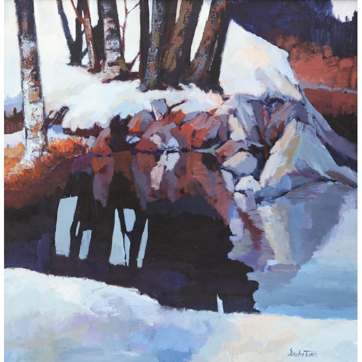 Deirdre Tucker ''Fire and Ice'' (Landscape) Oil