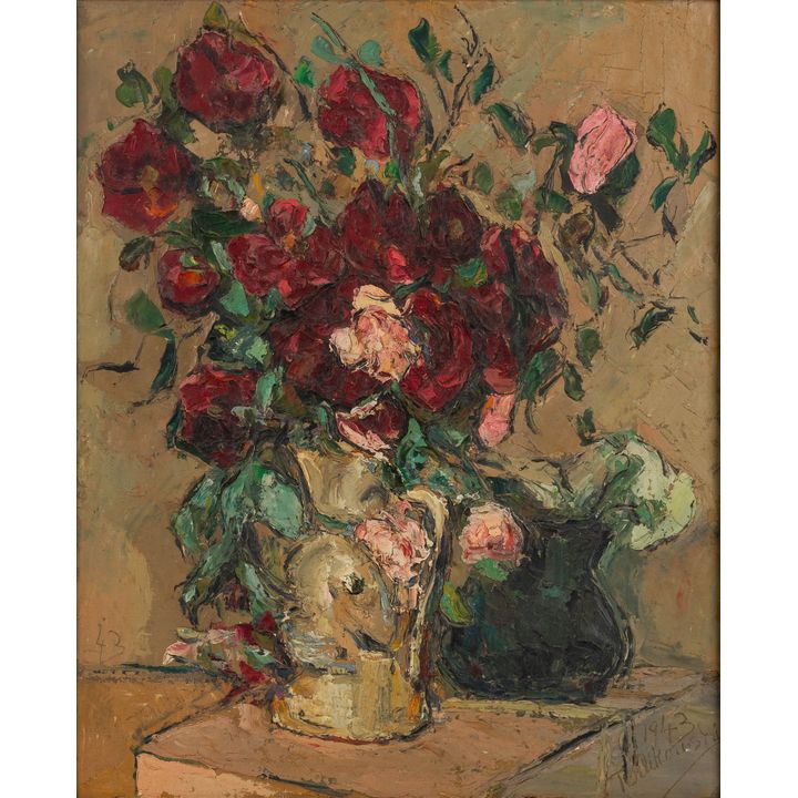 Włodzimierz Terlikowski | Bukiet kwiatów w wazonie, 1943 r.