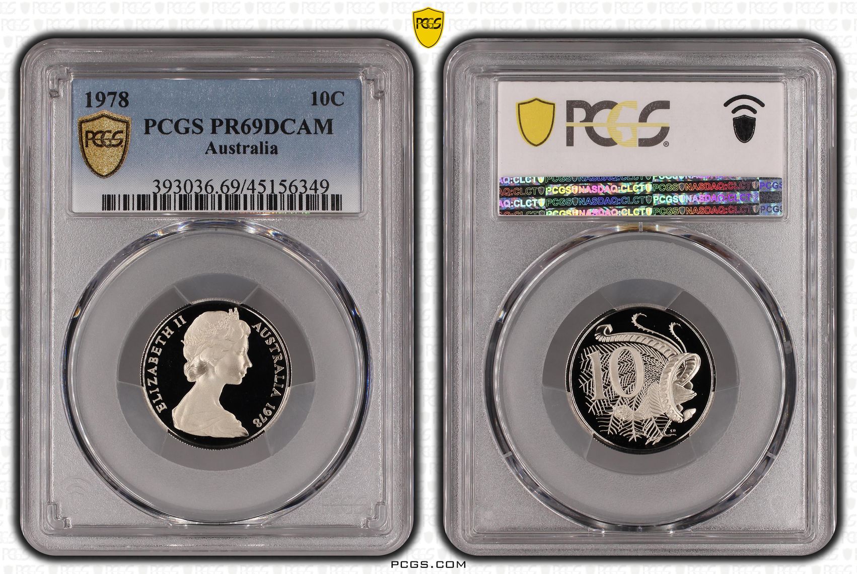 , Ten Cent, 1978, Pcgs Pr69dcam