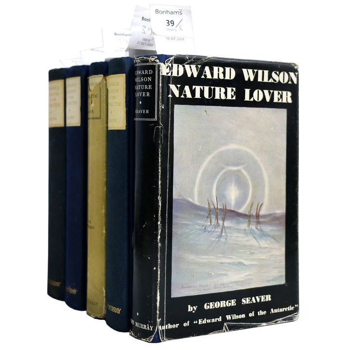 SEAVER, GEORGE [association copies] 5 VOLUMES, Edward Wilson of the Antarctic.