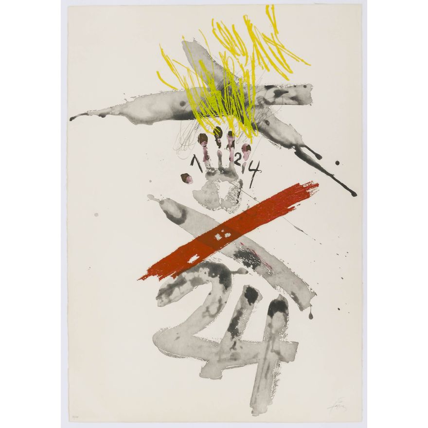 Antoni Tapies ''Untitled'' 1972 Color Etching