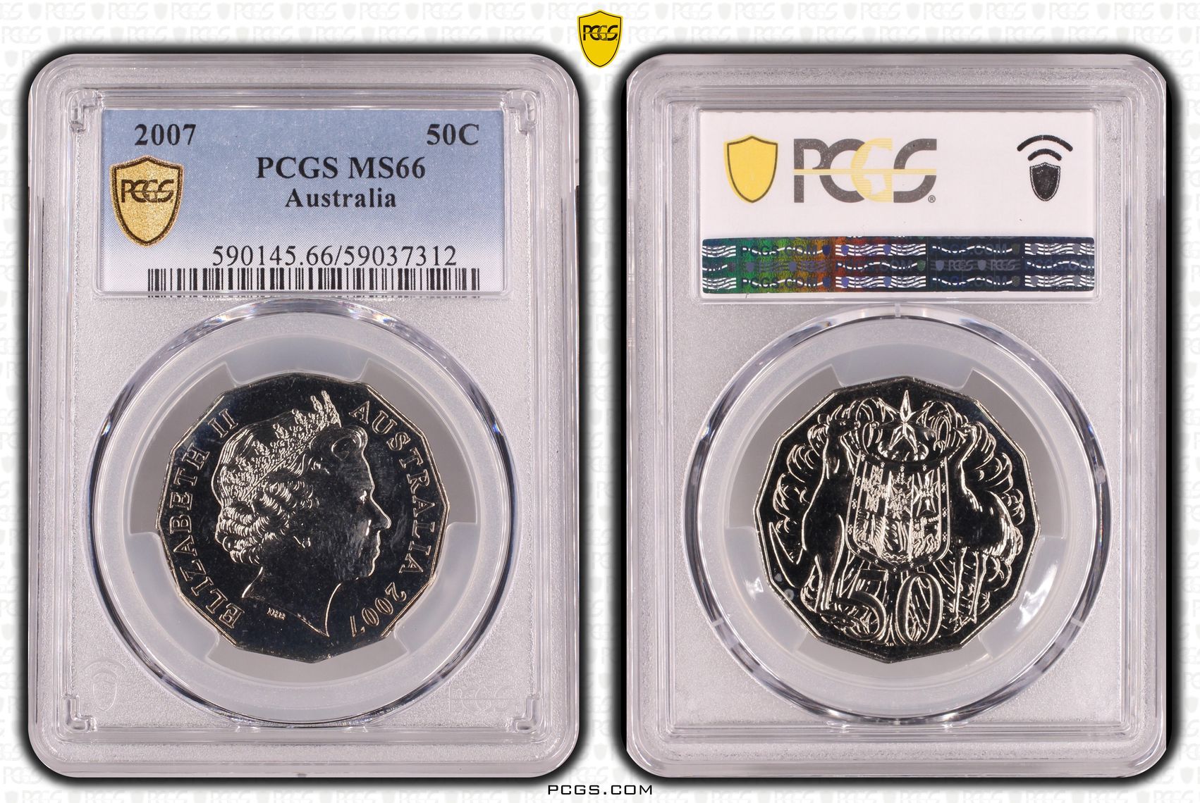 Fifty Cent, 2007, PCGS MS66