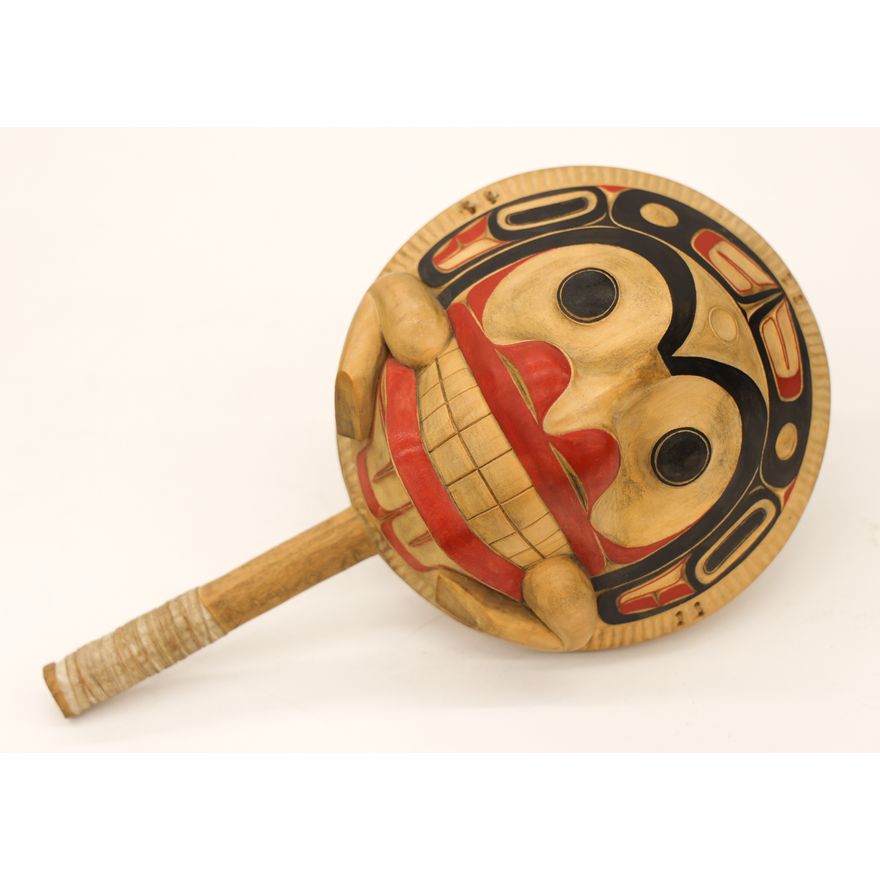 Duane Pasco ''Sun and Moon Rattle'' 1971 Painted Cedar