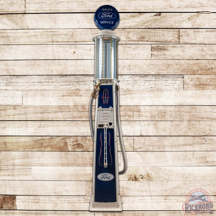 Butler Model #71 Ten Gallon Visible Gas Pump Restored Ford