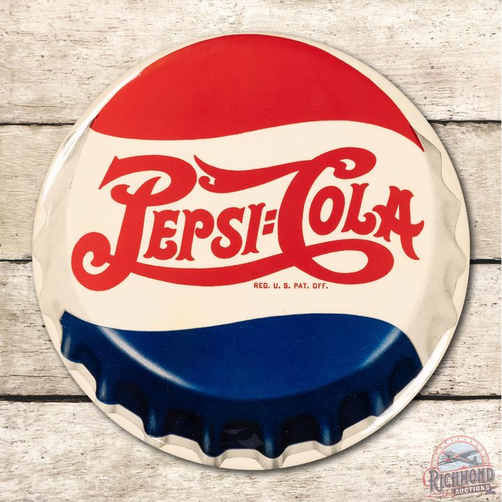 9" Pepsi Cola Double Dot Celluloid Sign