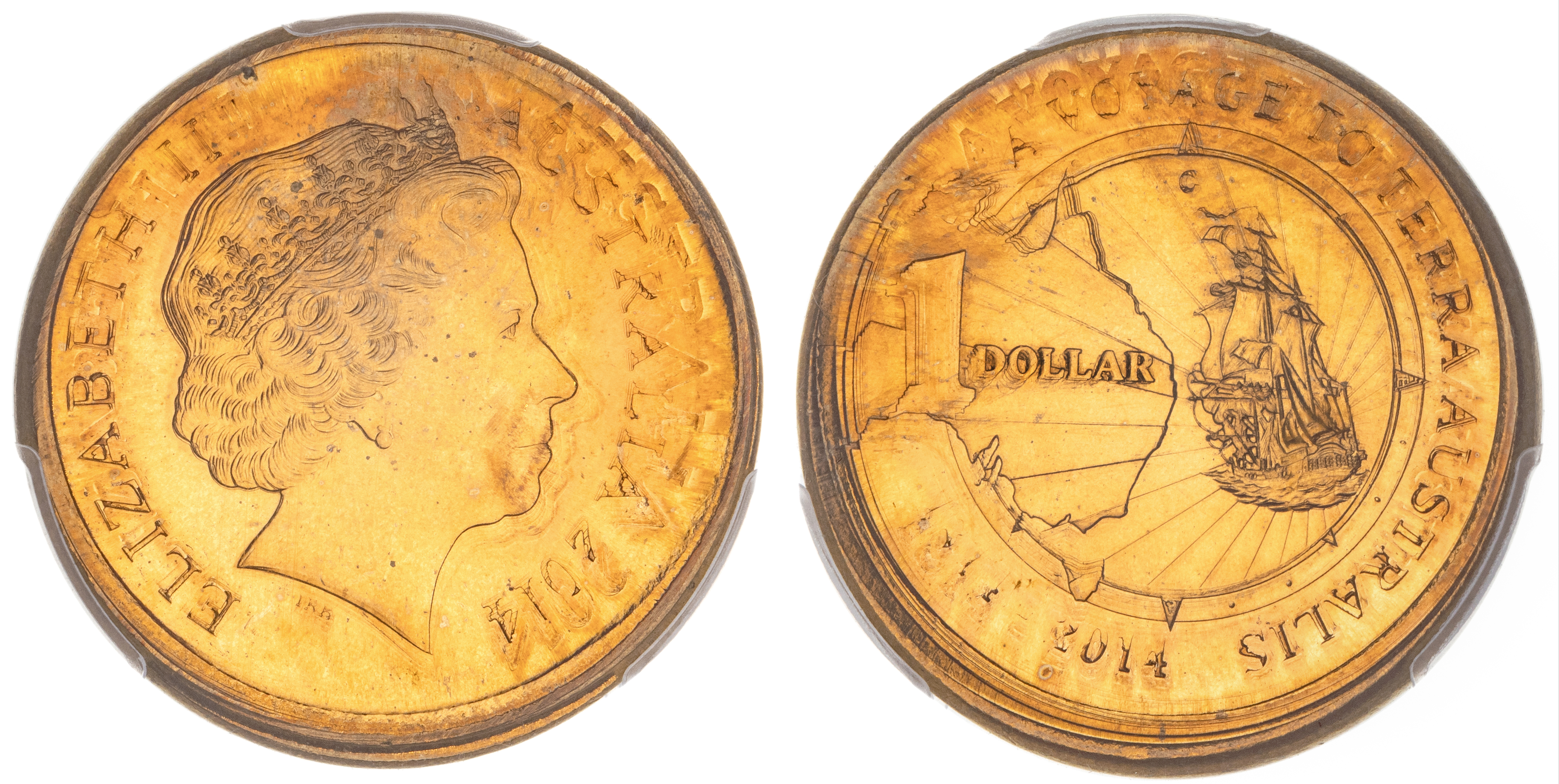 Elizabeth II, One Dollar, 2014-C, PCGS MS 65