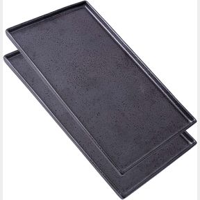 DEALBYBOX 14"" CERAMIC RECTANGLE PLATTER - LONG SERVING TRAYS FOR SUSHI, PASTA, CHIPS, APPETIZER, CAKE - RECTANGULAR PLATES - FOR