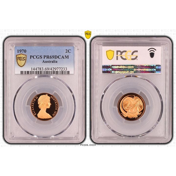 Elizabeth II, Two Cent, PR69DCAM , 1970
