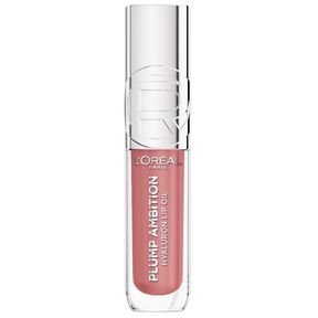 3.5 IN X 0.78 IN X 0.78 IN L'OREAL PARIS PARADISE PLUMP AMBITION HYALURON LIP OIL, 24 HR LIP CARE WITH HYALURONIC ACID, VOLUMIZING