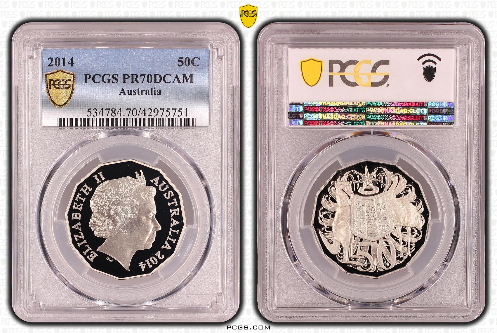 Elizabeth II, Fifty Cent, PR70DCAM , 2014 PCGS POP - 45/0