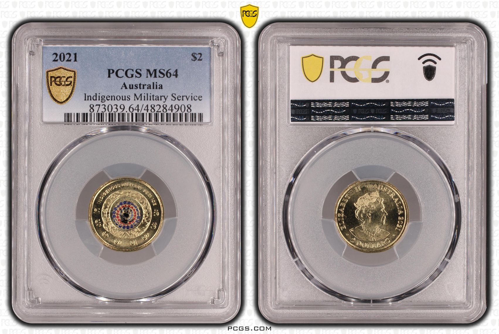 Elizabeth II, Indigenous Military Service , Two Dollar, 2021, PCGS MS64