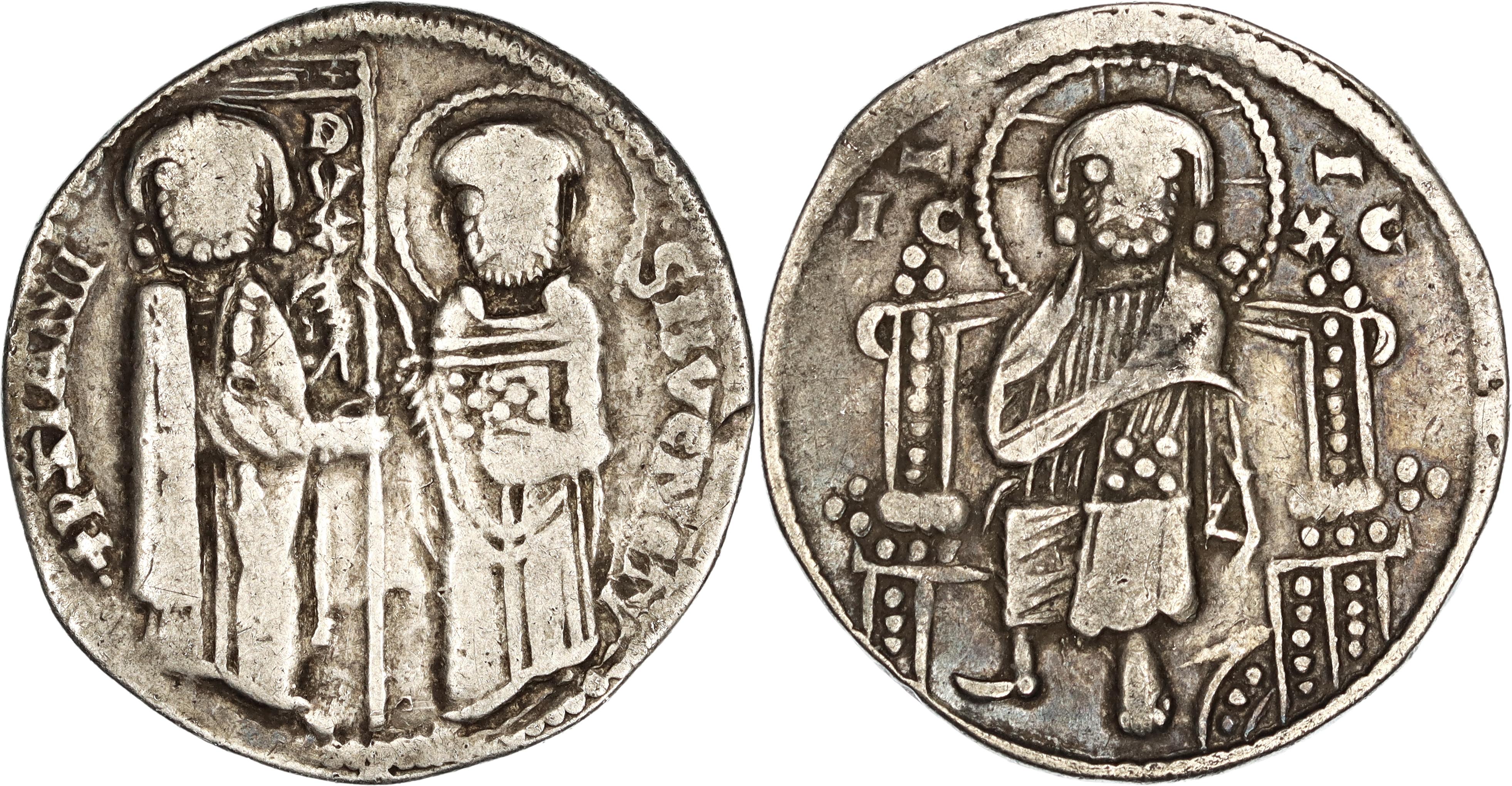 Republic of Venice, Pietro Ziani, Silver Grosso, 1205-1229 AD, gF-nVF