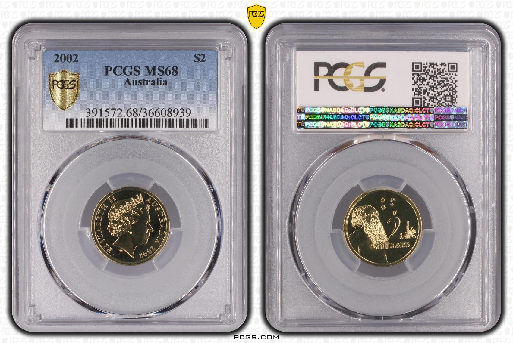 Two Dollar, 2002, PCGS MS68