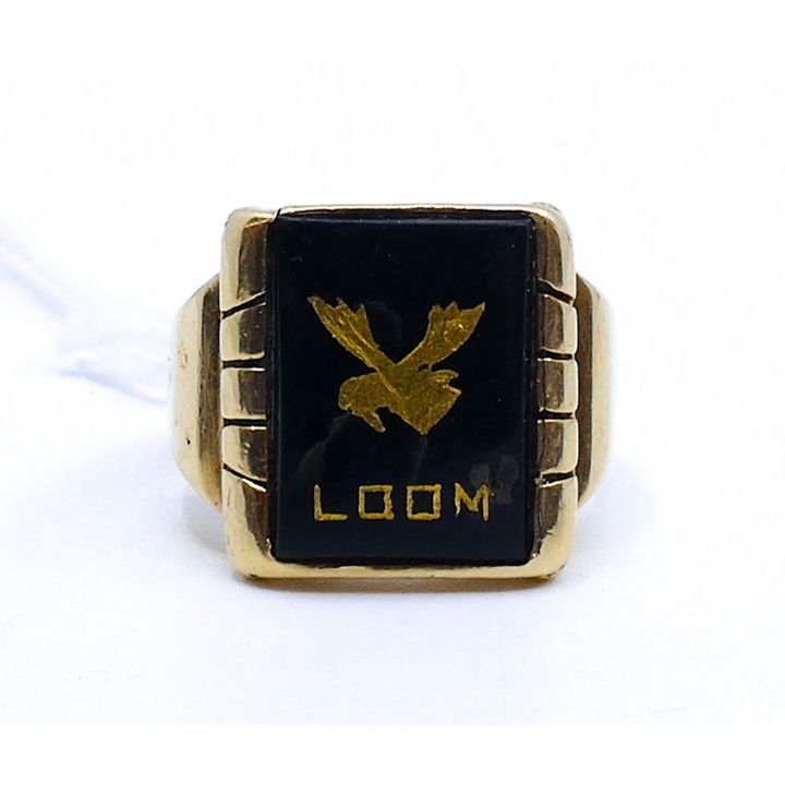 Vintage 10k Men's Loom Elks Ring Size 8.5 etc. - 7.6 Grams TW