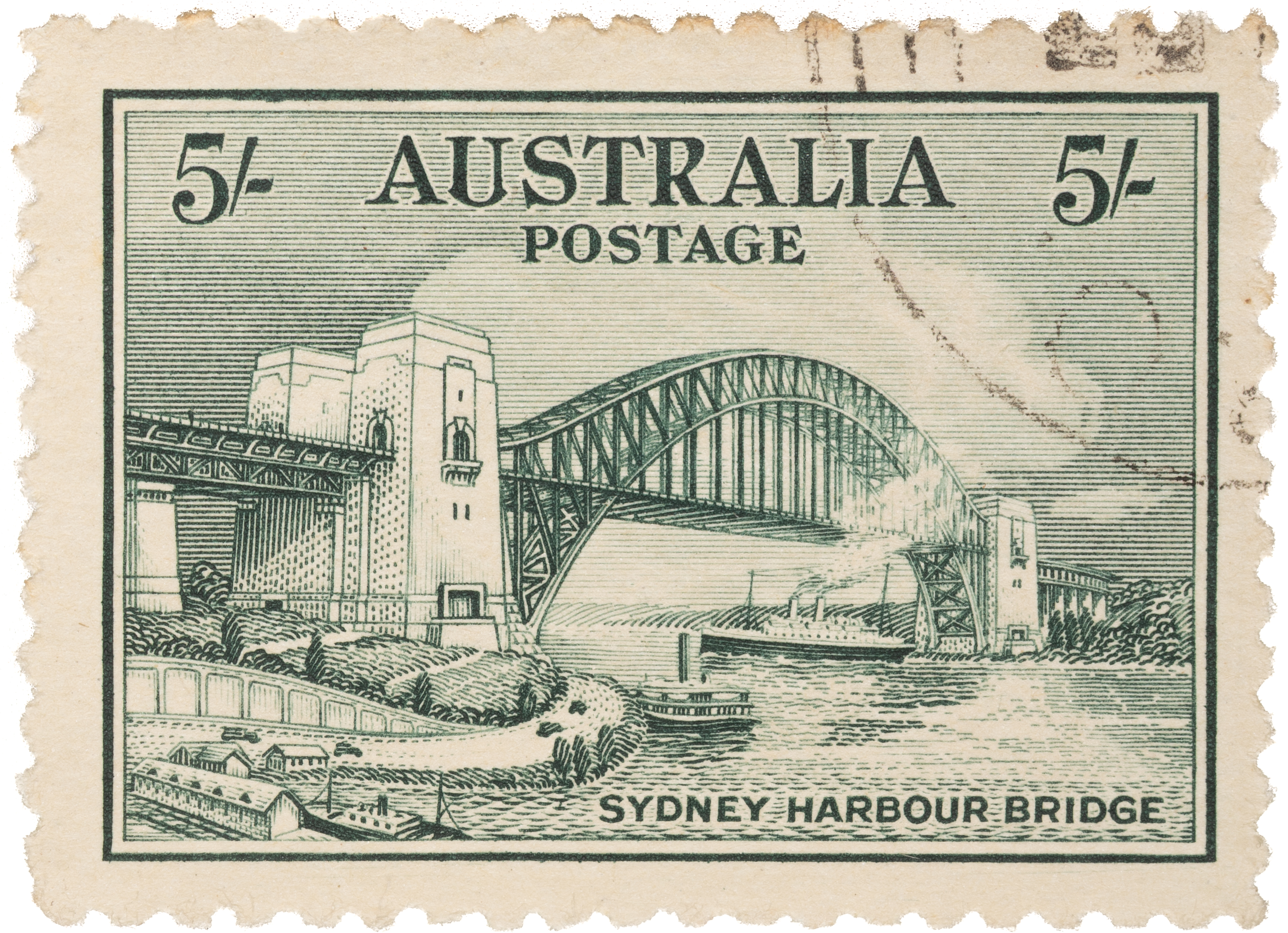 Five Shilling Stamp, 1932, VF