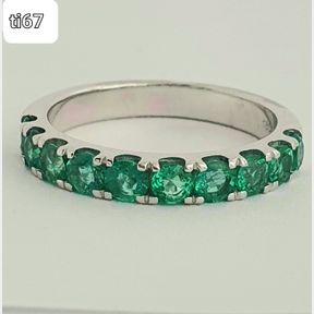 1.00CT EMERALD ETERNITY RING IN 18CT WHITE GOLD - 50692/295