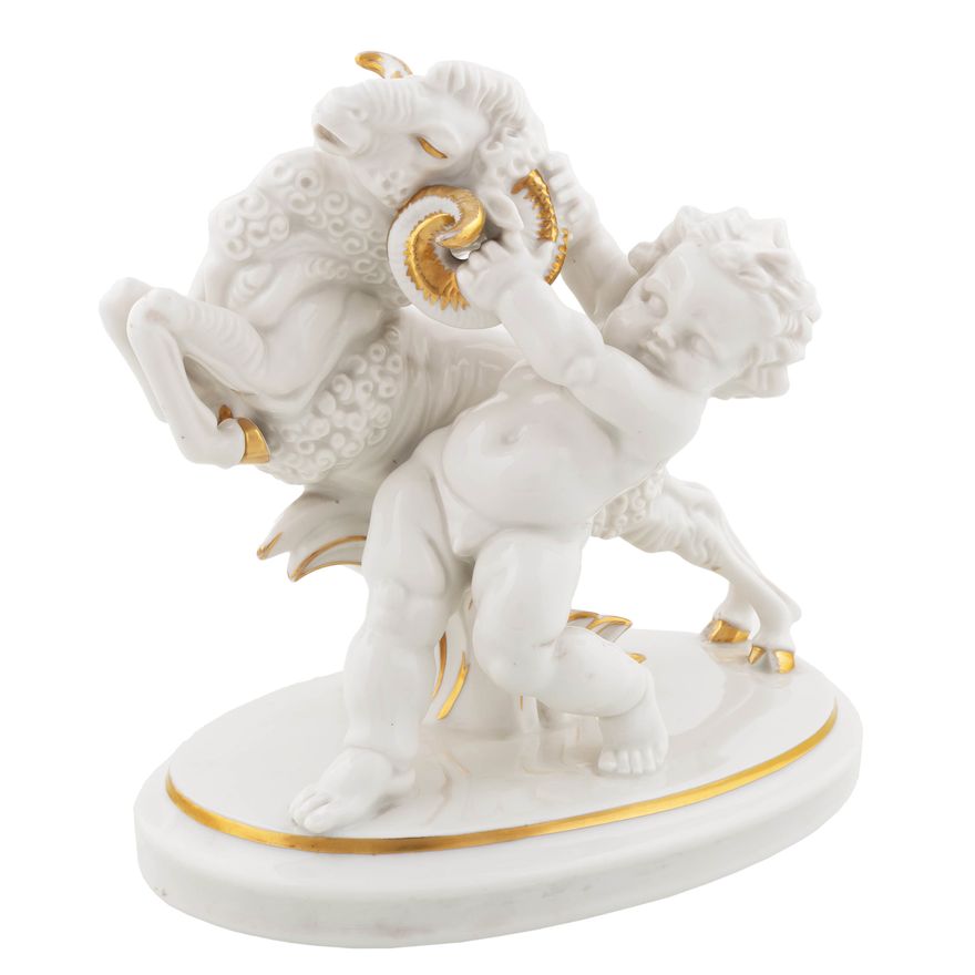Putto z baranem,  Hutschenreuther, ok. 1935 r.