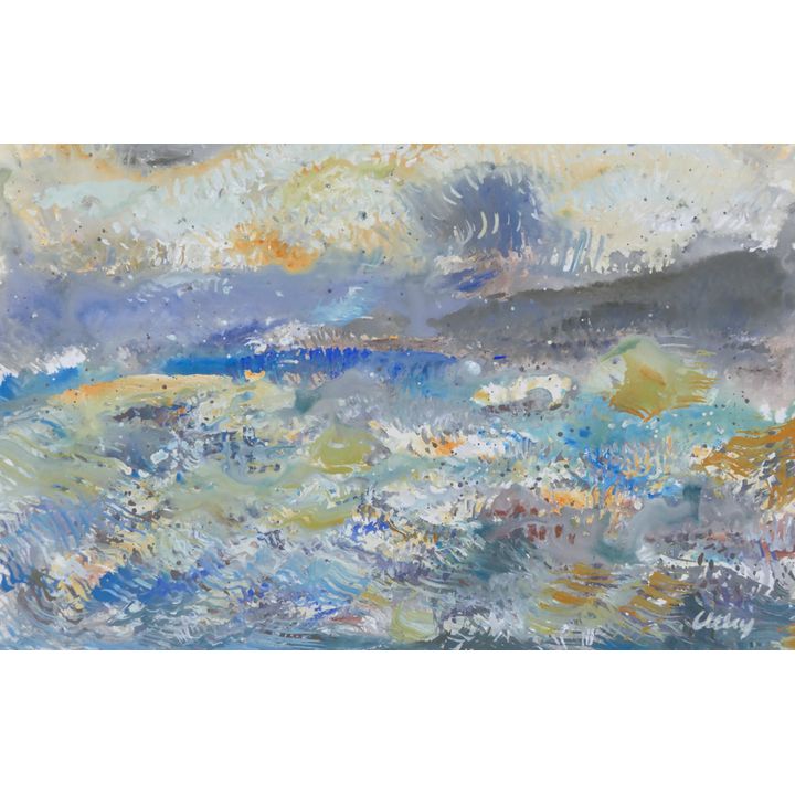 Windsor Utley ''Luminescent Sea'' 1960's Tempera
