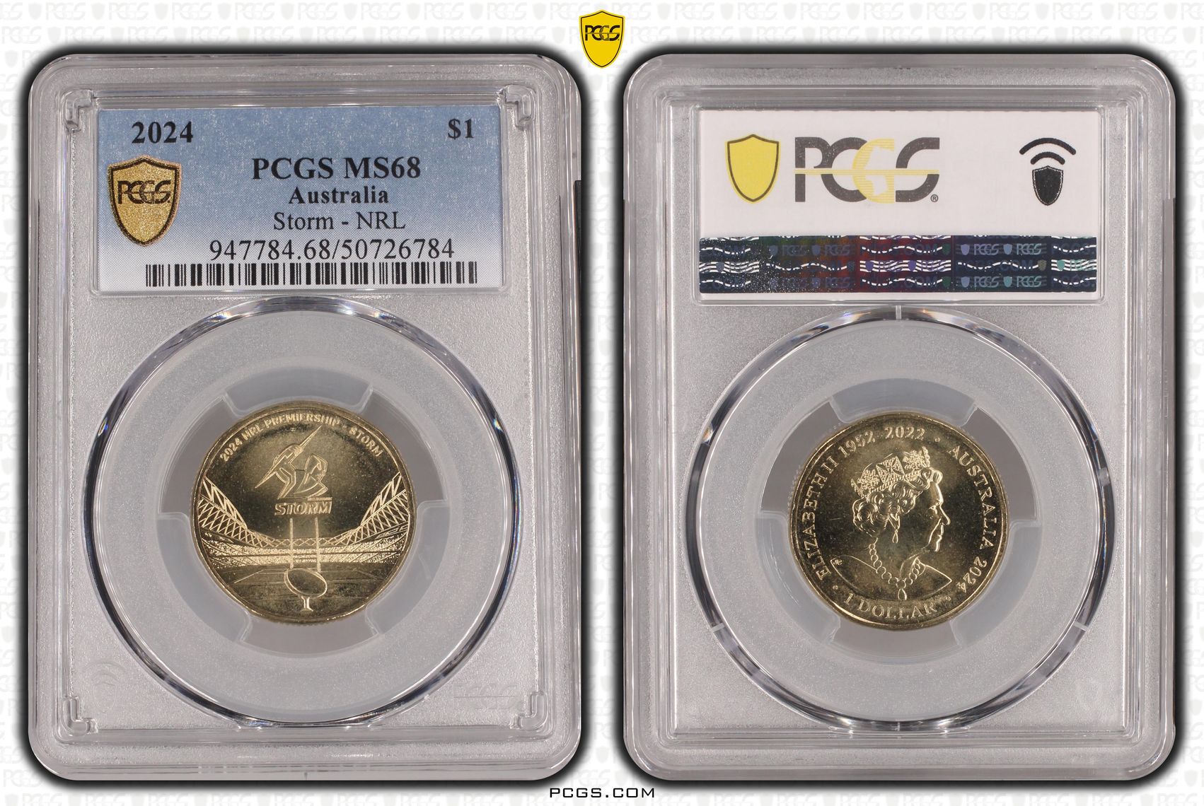 Storm - NRL POP 3/0, One Dollar, 2024, PCGS MS68