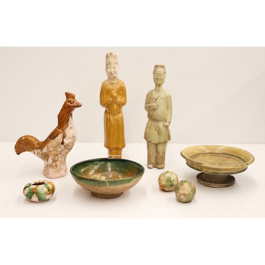 8pc Chinese Tang Assorted Ceramics