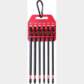 6PC 6 IN. PH2 T25 SQ2 PROTORQ LONG IMPACT BIT SET W/CLIP, 2 PHILLIPS, 2 SQUARE, T25 TORX, 6-INCH LENGTH, 6-PIECE,INDUSTRIAL STRENG