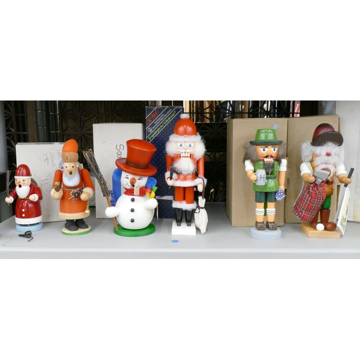 6pc German Misc. Nutcrackers and Smokers in Boxes 7'' to 12''