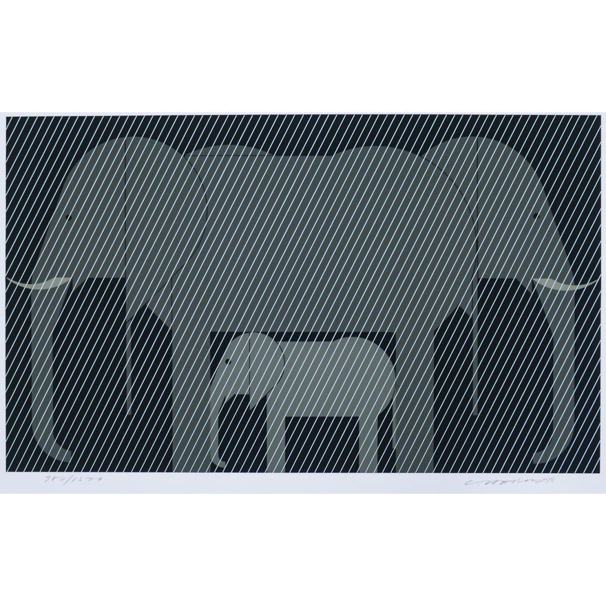 Charley Harper ''Jumbrella'' 1980 Serigraph
