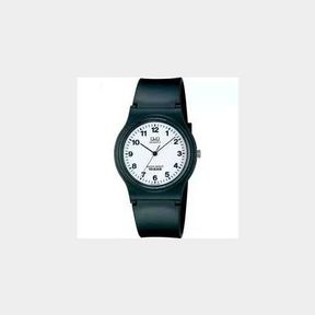 Q Q Gents Plastic Fashion Watch - White Dial - Black Strap - Bar 4966006320220 - 51746/1237