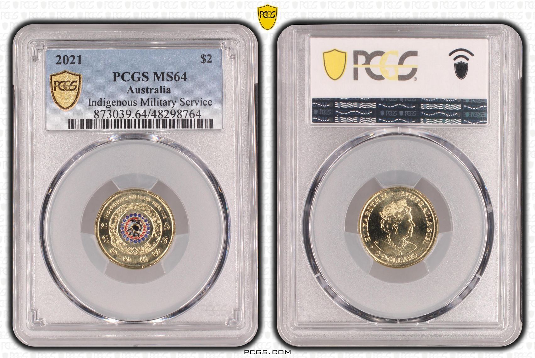 Indigenous Military Service Colorized, Two Dollar, 2021, PCGS MS64