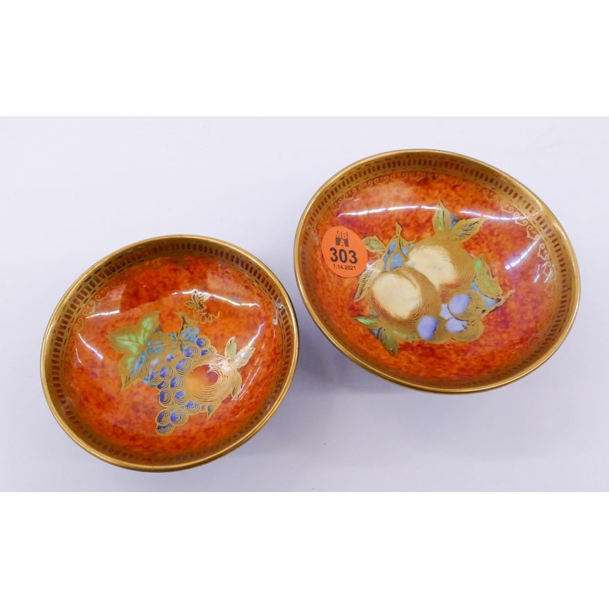 2pc Wedgwood Luster Small Dishes- largest 3.5''