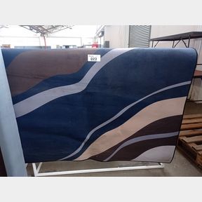 MIDNIGHT BLUE WAVES POLYESTER PRINT RUG 160X230CM -