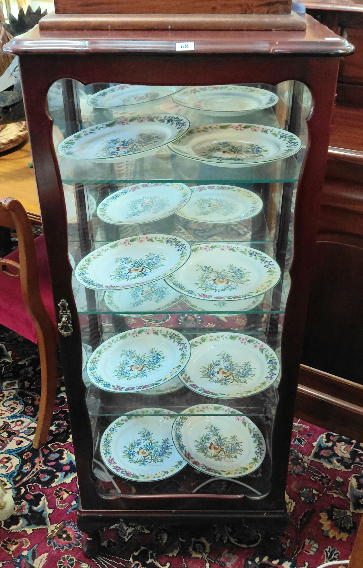 68 · VINTAGE TIMBER AND GLASS DISPLAY CABINET