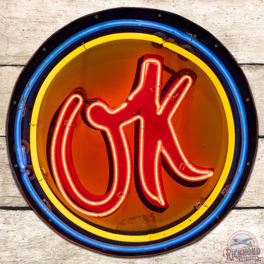 Chevrolet OK 24" SS Porcelain Neon Sign