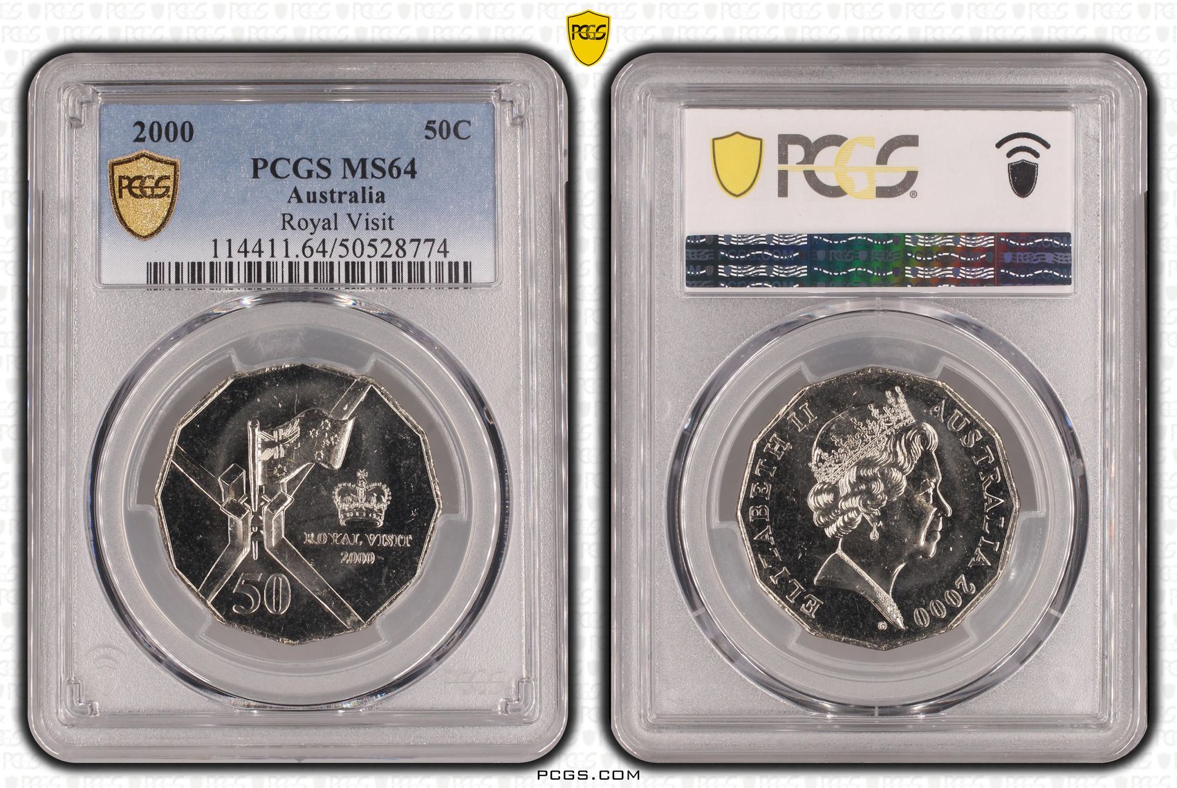 Royal Visit, Fifty Cent, 2000, PCGS MS64