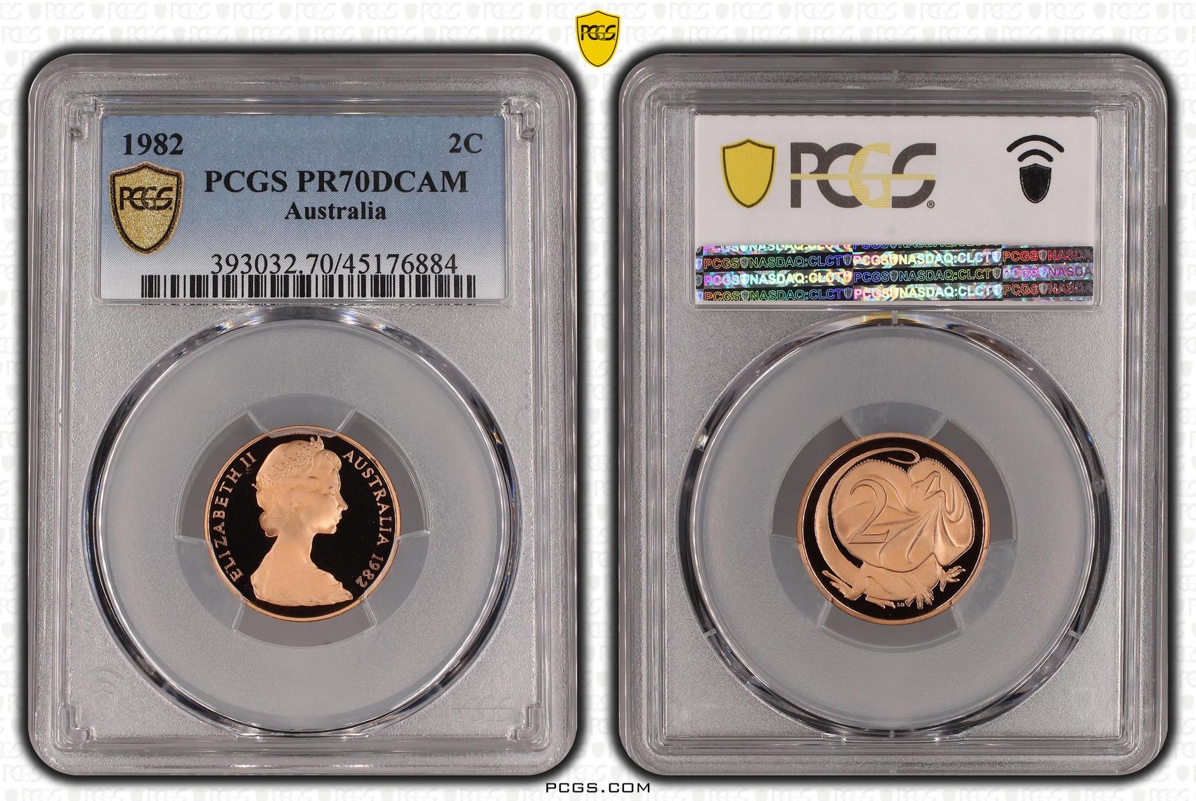 Elizabeth II, Two Cent, 1982, PCGS PR 70DCAM