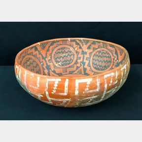 Prehistoric St. Johns Polychrome Pottery Bowl