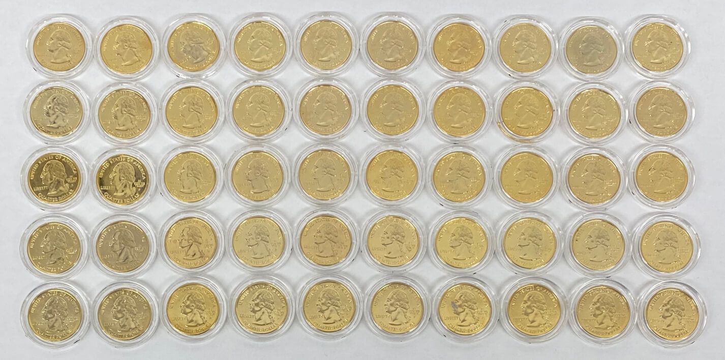 アメリカ 50州　硬貨セット Yahoo!オークション -「50州 25セント」(貨幣) の落札相場・落札価格