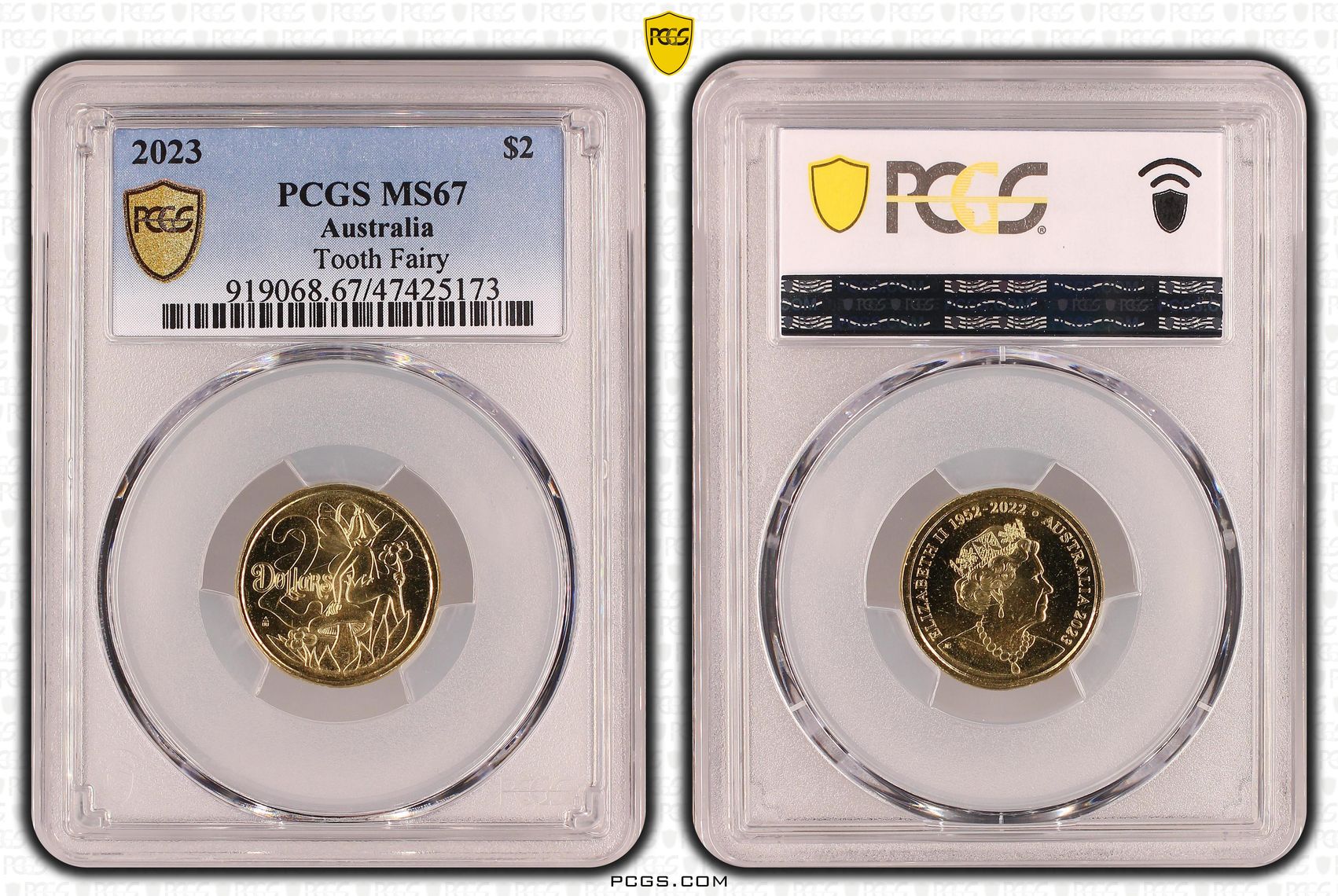 Elizabeth II, Tooth Fairy, Two Dollar, 2023, PCGS MS67