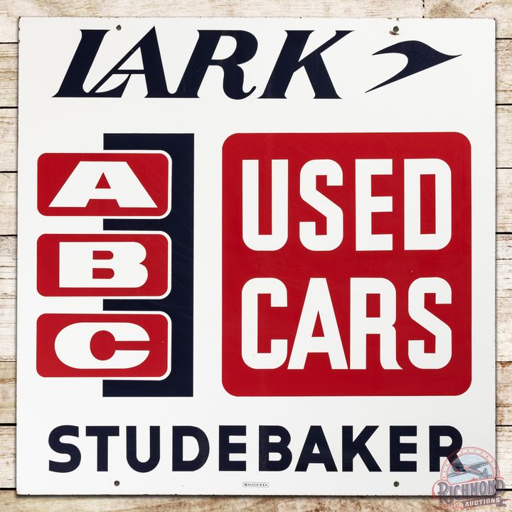 42" Studebaker Lark ABC Used Cars DSP Sign w/ Logo - 9 & 9C