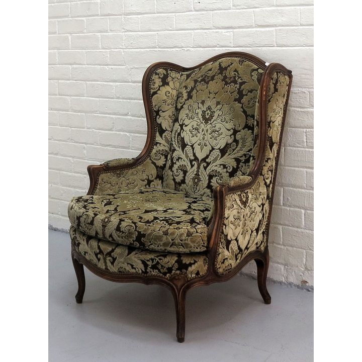 UPHOLSTERED BEECHWOOD ARMCHAIR