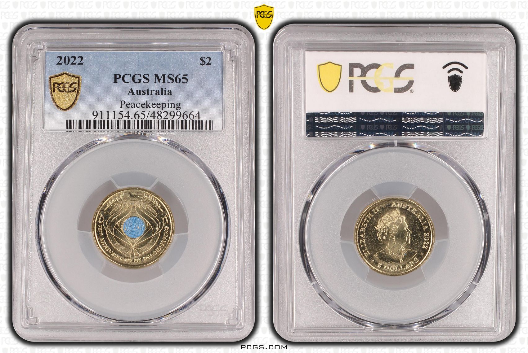 Peacekeeping - Colorized , Two Dollar, 2022, PCGS MS65