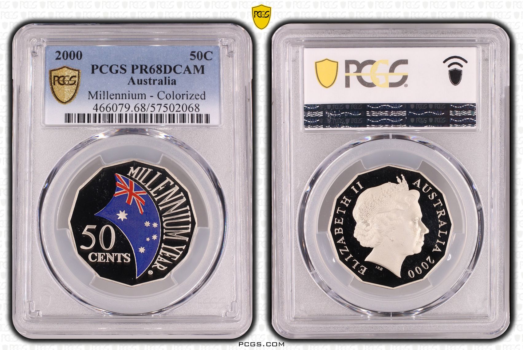 Millennium - Colourised, Fifty Cent, 2000, PR68DCAM