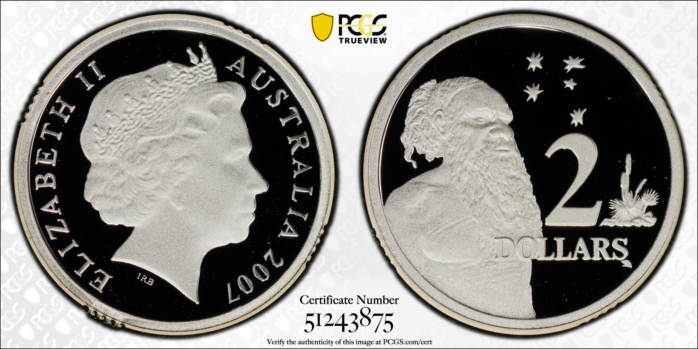 Silver POP 10/0, Two Dollar, 2007, PCGS PR70DCAM