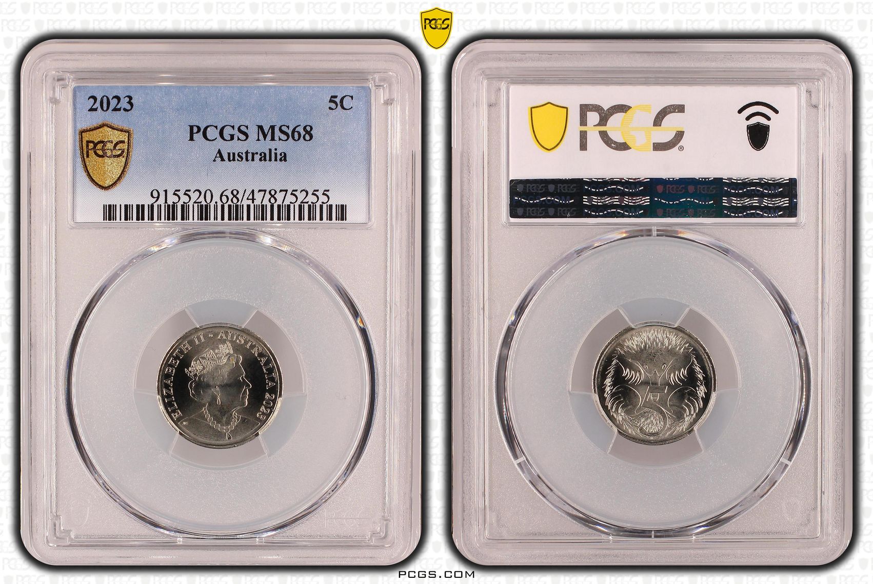 , Five Cent, 2023, PCGS MS68