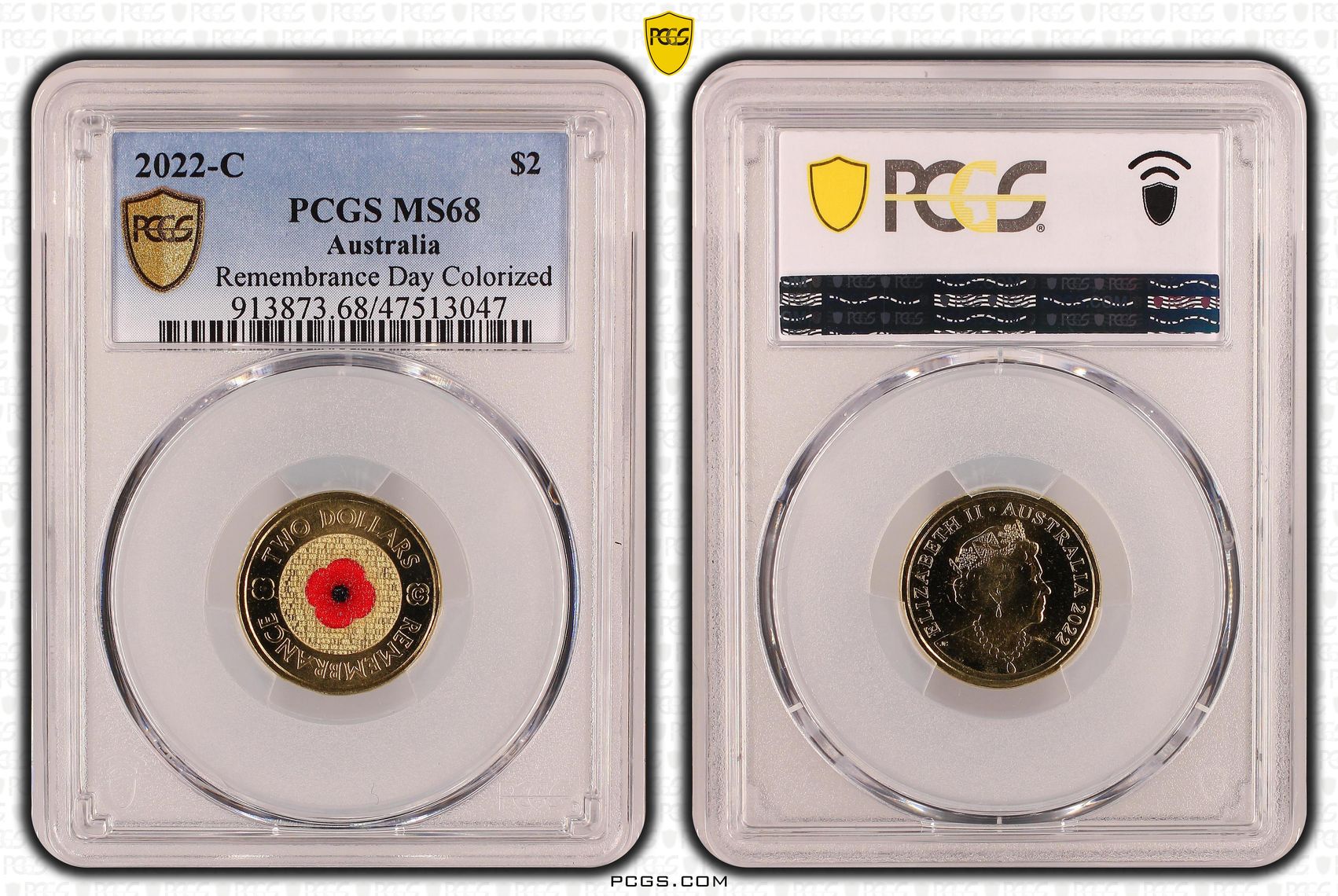 Remembrance Day Colorized , Two Dollar, 2022-C, PCGS MS68