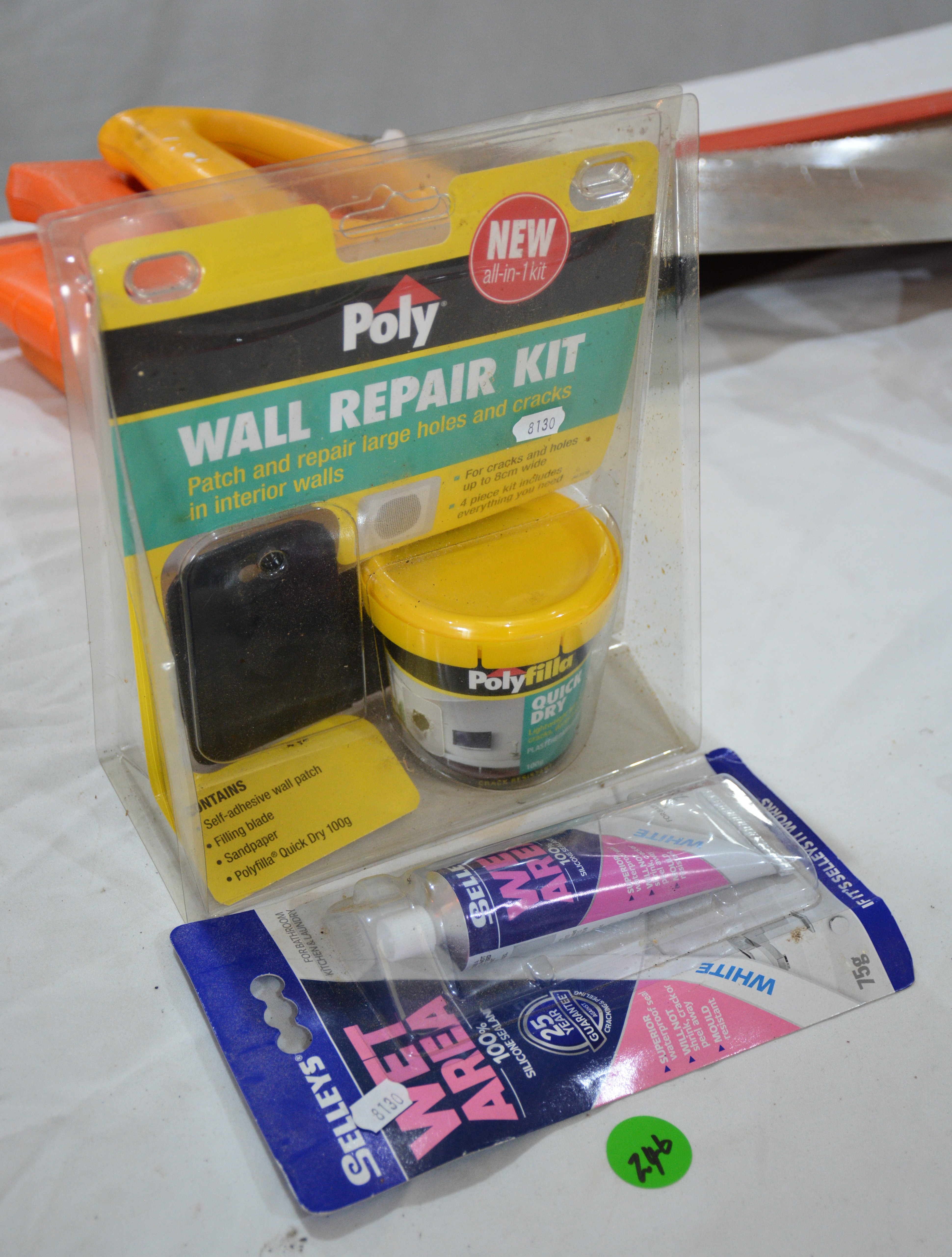 Wall Repair Kit and Silicone Sealant — sold at auction in New Zealand for $10