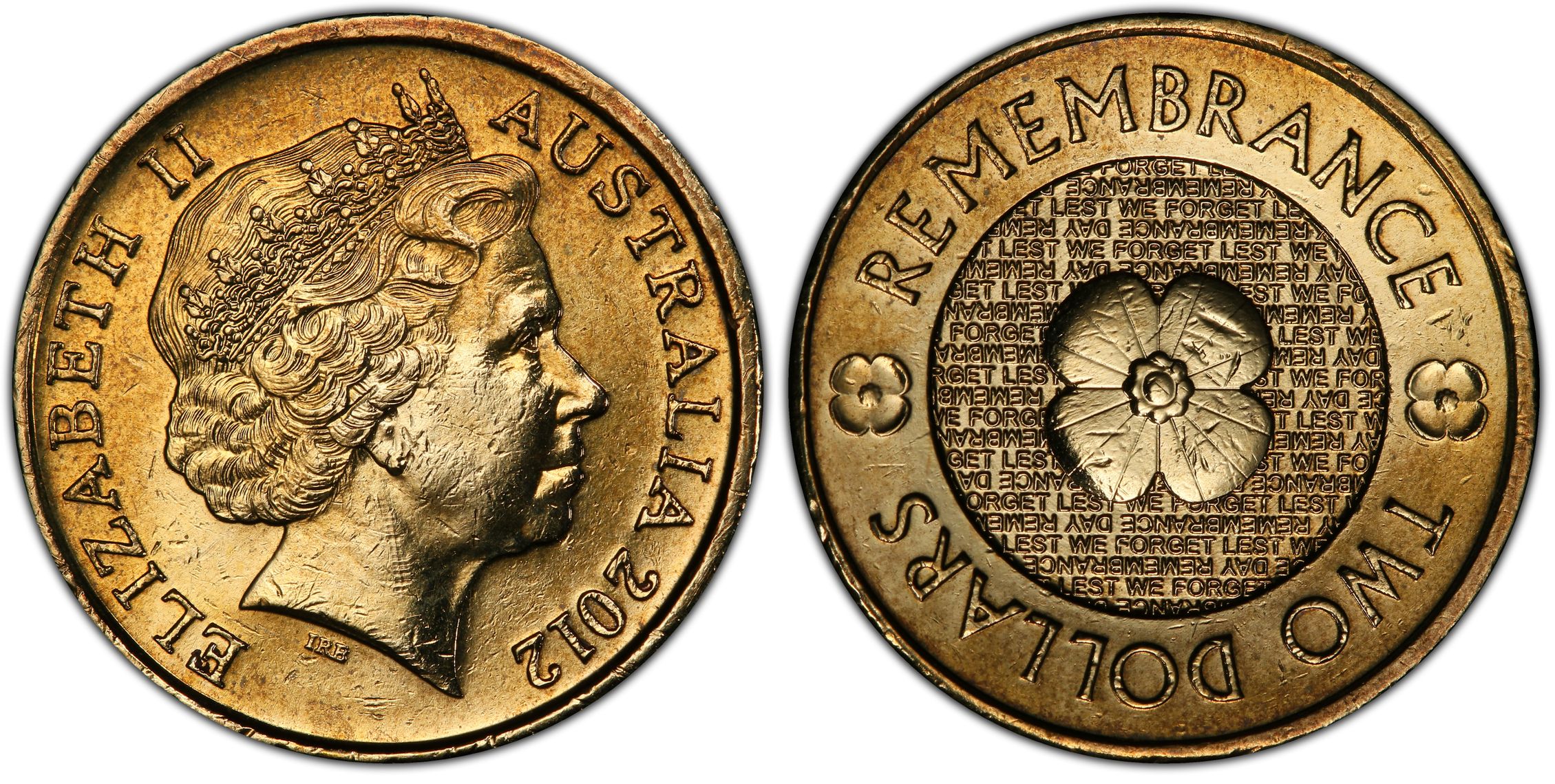 2012 Australia Two Dollar, $2 Remembrance Day PCGS - MS63 -311