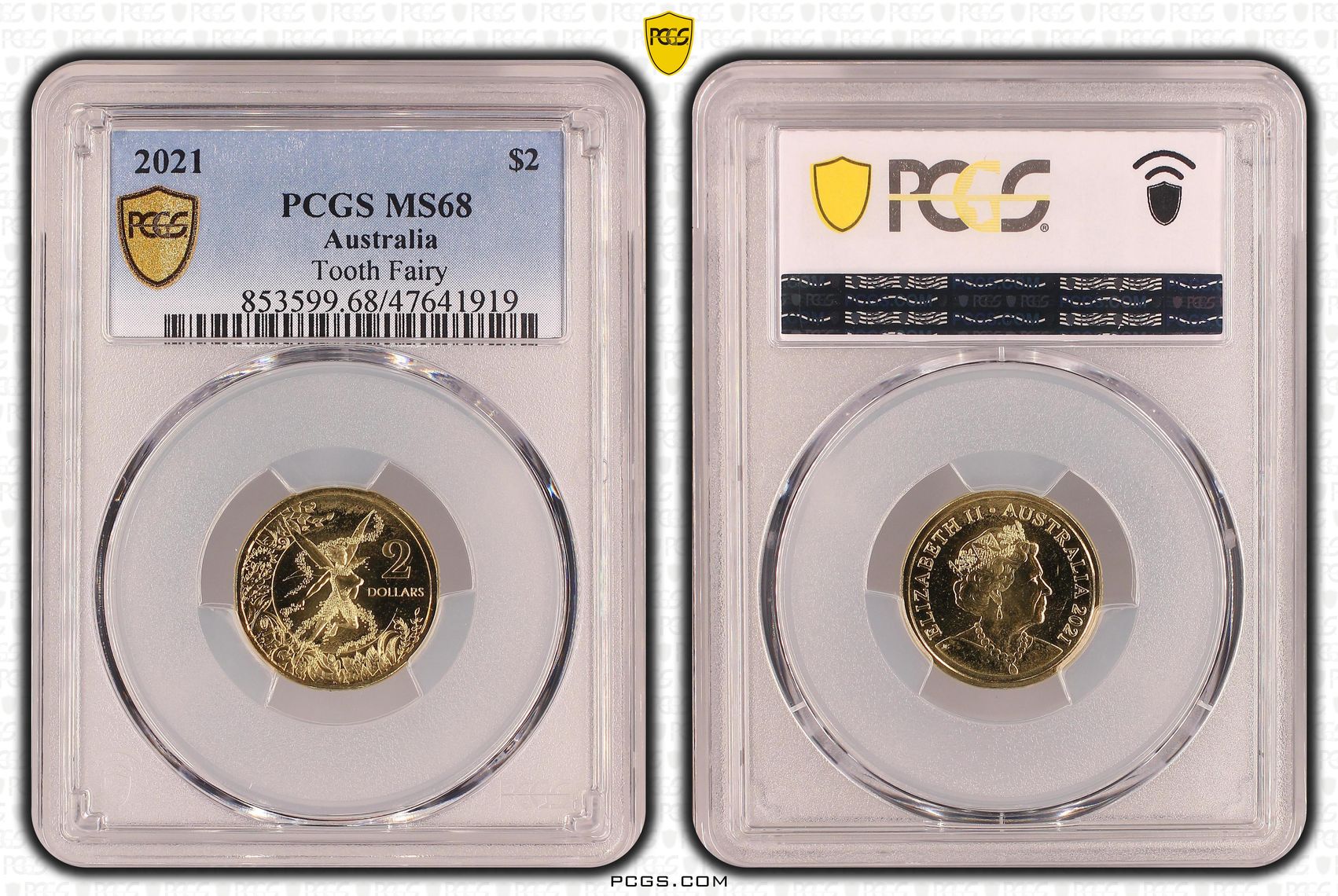 Elizabeth II, Tooth Fairy, Two Dollar, 2021, PCGS MS68