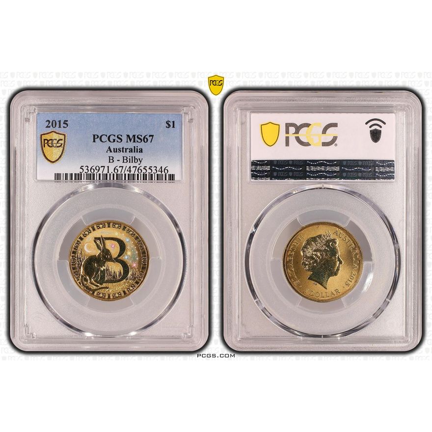 B - Bilby, One Dollar, 2015, PCGS MS 67