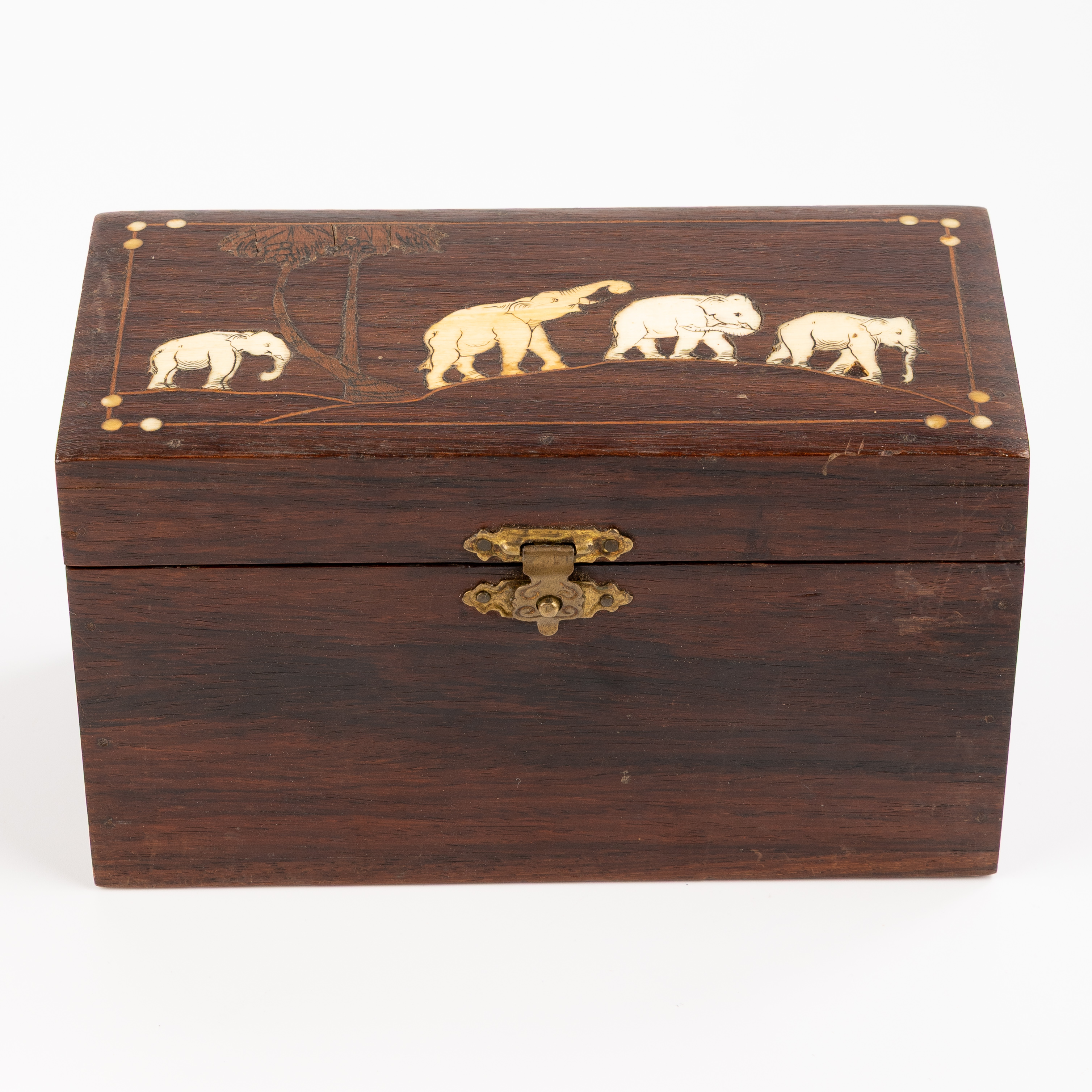 Bone Inlaid Cigarette Box, 1900s, EF
